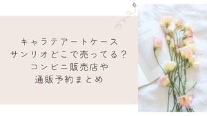 キャラテアートケースサンリオどこで売ってる？コンビニ販売店や通販予約まとめ