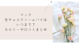 マックの生チョコクリームパイはいつまで?カロリーや口コミまとめ